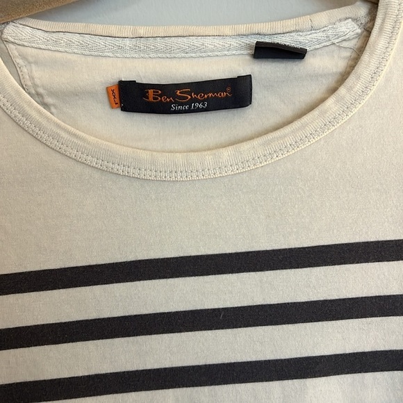 Ben Sherman Navy and Beige Striped Shirt - Picture 3 of 3